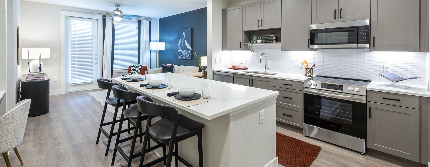 kitchen with an island