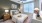 Bedroom with natural lighting and high ceilings